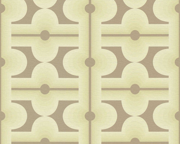 Sample - Retro Mesopotamia Wallpaper - Green