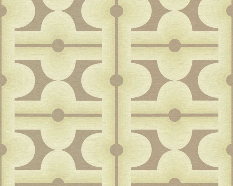 Sample - Retro Mesopotamia Wallpaper - Green