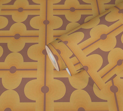 Retro Mesopotamia Wallpaper - Yellow