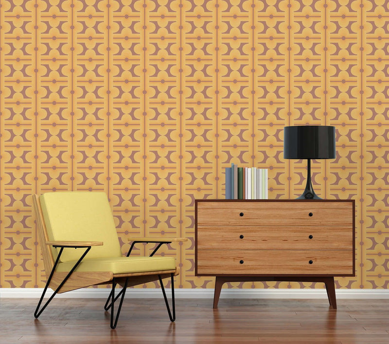Retro Mesopotamia Wallpaper - Yellow