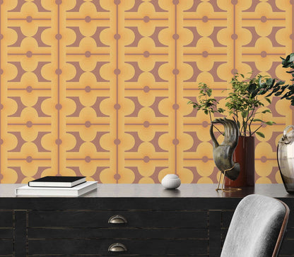 Retro Mesopotamia Wallpaper - Yellow