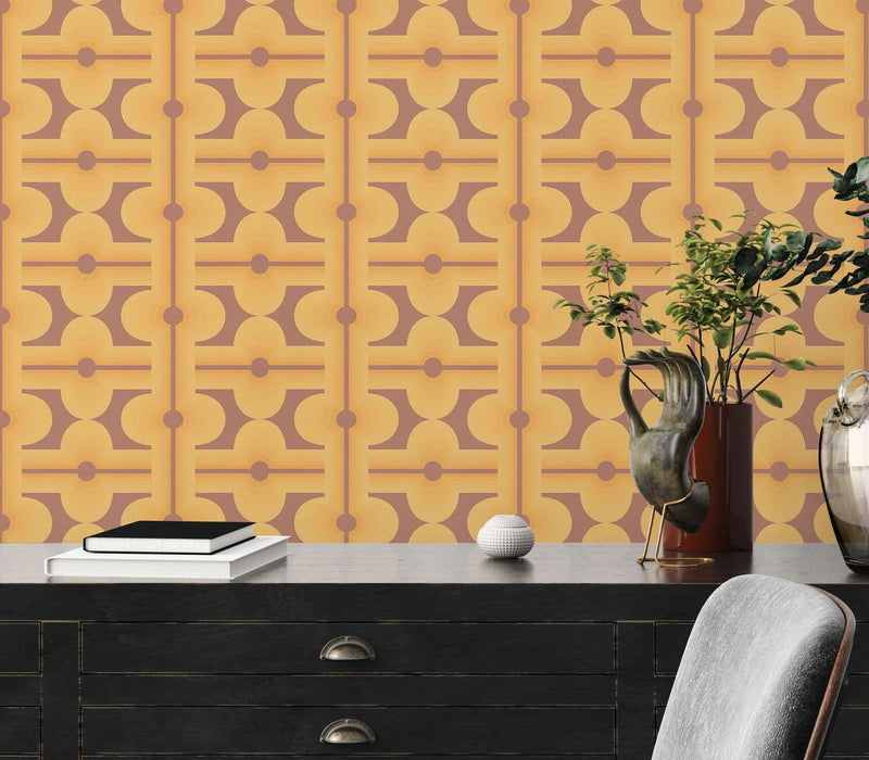 Retro Mesopotamia Wallpaper - Yellow
