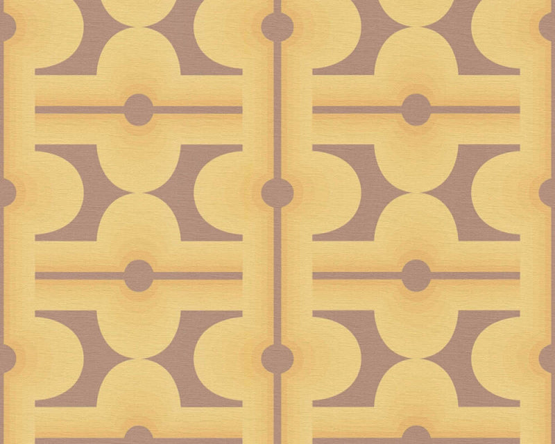 Retro Mesopotamia Wallpaper - Yellow