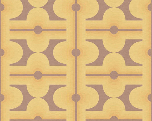 Sample - Retro Mesopotamia Wallpaper - Yellow