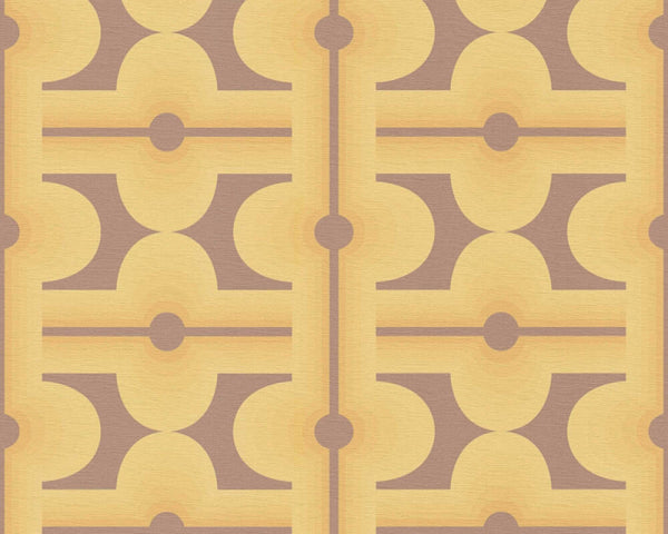 Sample - Retro Mesopotamia Wallpaper - Yellow