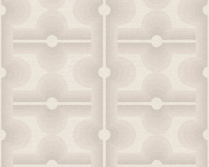 Retro Mesopotamia Wallpaper - White