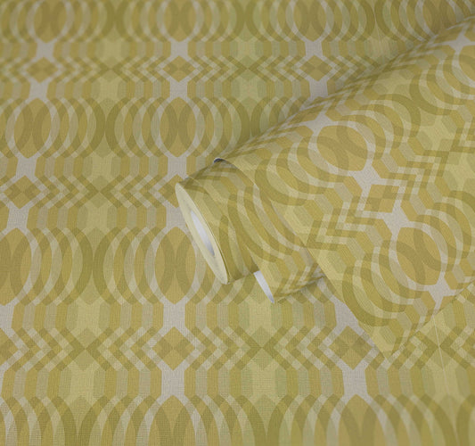 Seeing Double Retro Wallpaper - Citrus