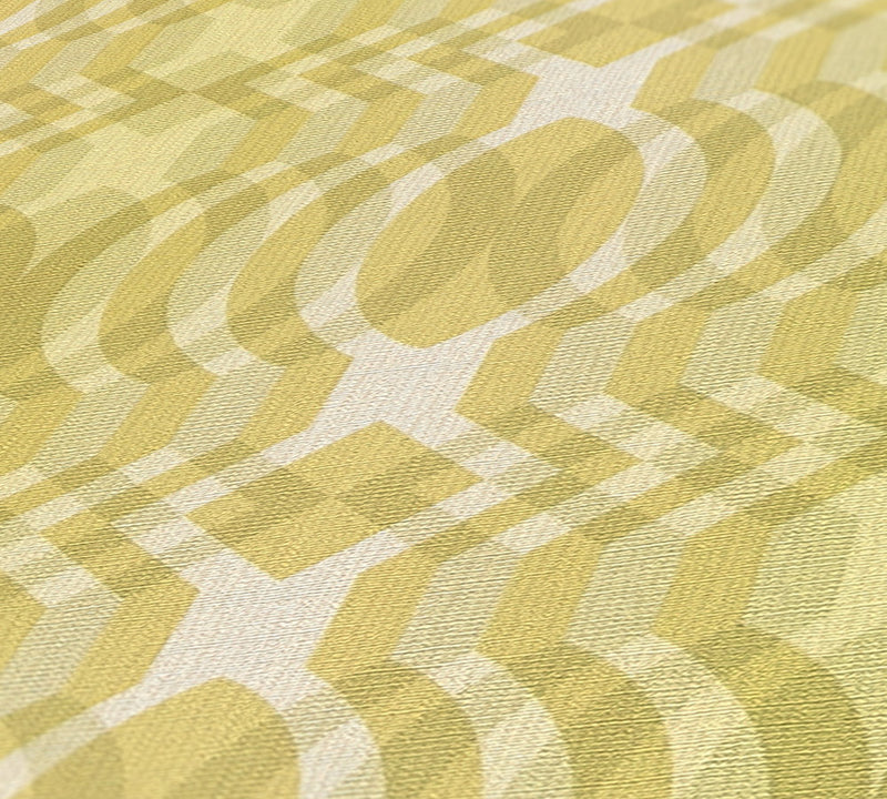 Seeing Double Retro Wallpaper - Yellow