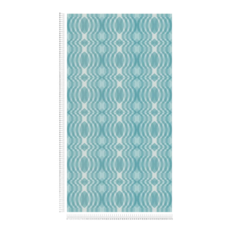 Seeing Double Retro Wallpaper - Blue
