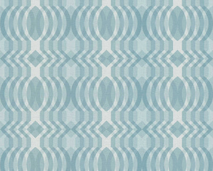 Seeing Double Retro Wallpaper - Blue
