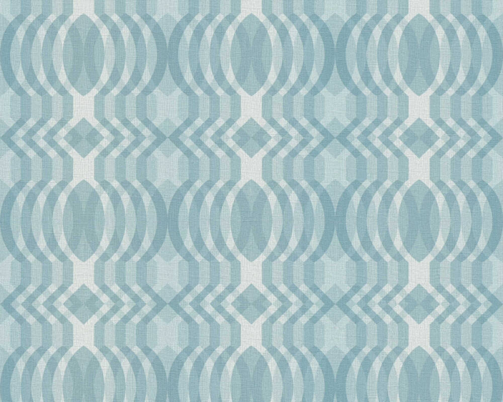 Sample - Seeing Double Retro Wallpaper - Blue