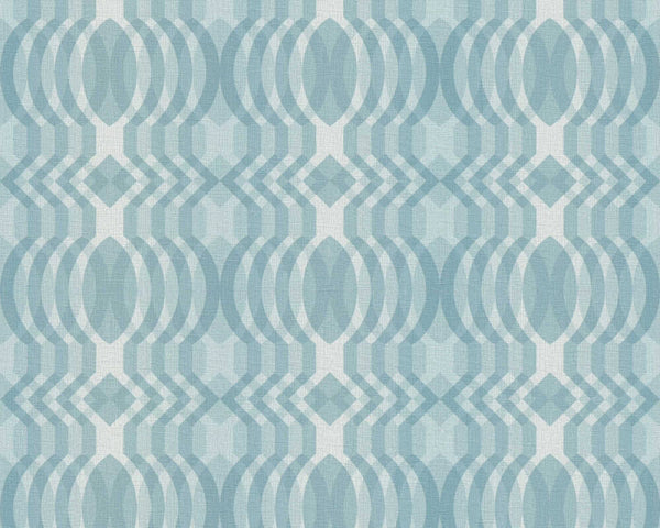 Sample - Seeing Double Retro Wallpaper - Blue