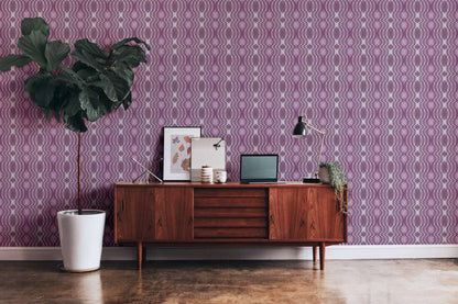 Seeing Double Retro Wallpaper - Purple