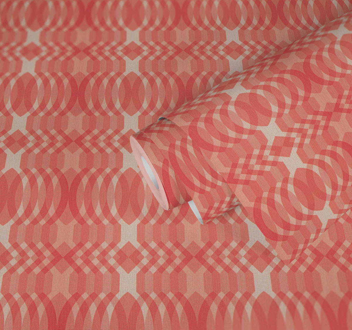 Seeing Double Retro Wallpaper - Red