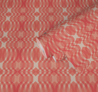 Seeing Double Retro Wallpaper - Red