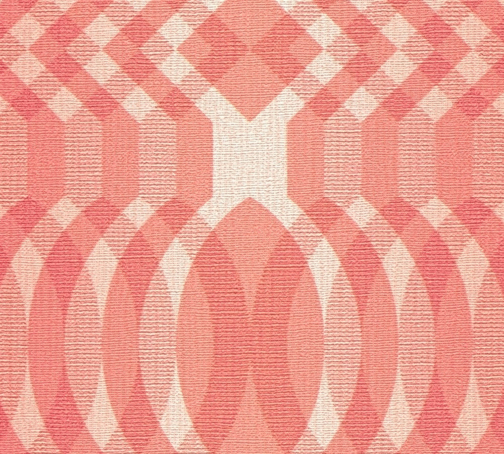 Seeing Double Retro Wallpaper - Red