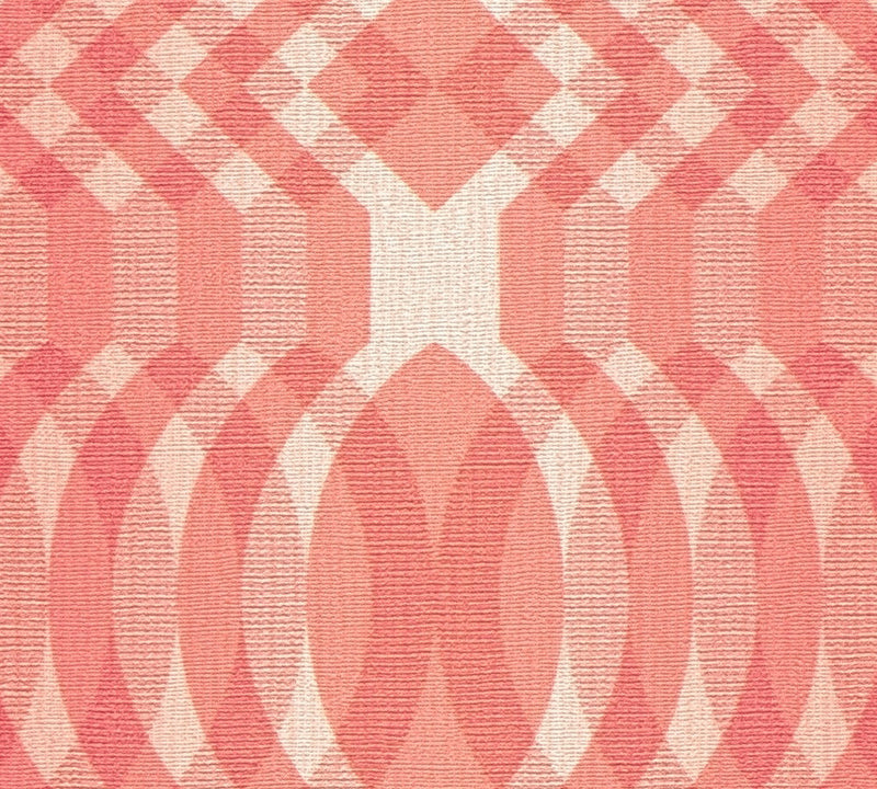 Seeing Double Retro Wallpaper - Red