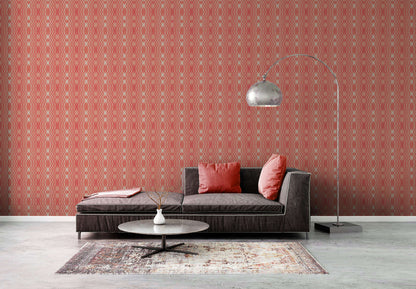 Seeing Double Retro Wallpaper - Red