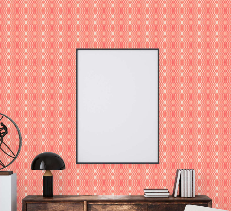 Seeing Double Retro Wallpaper - Red
