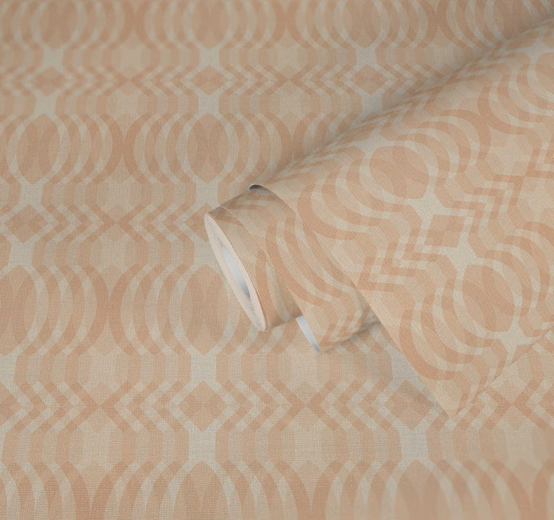 Seeing Double Retro Wallpaper - Beige