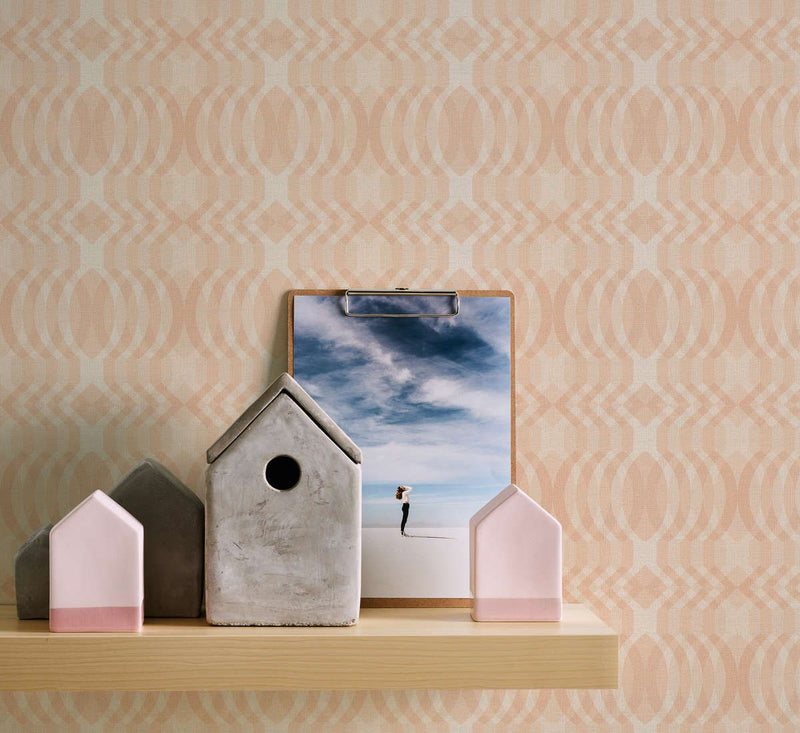 Seeing Double Retro Wallpaper - Beige