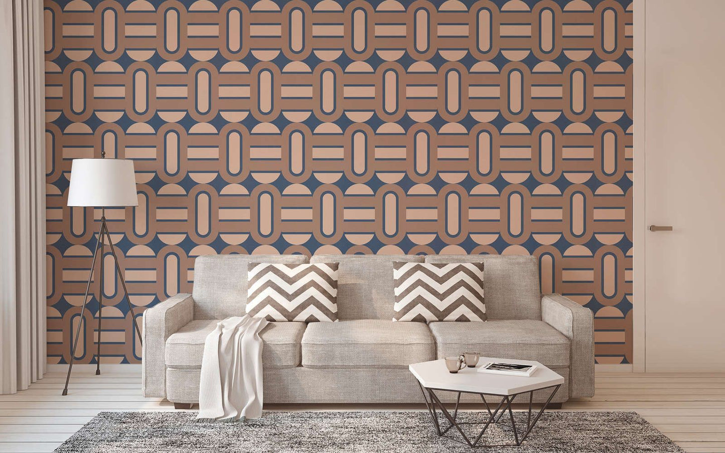 Retroholic Retro Wallpaper - Blue