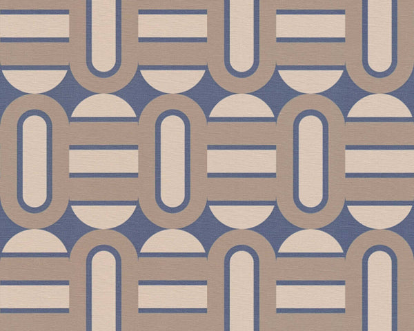 Sample - Retroholic Retro Wallpaper - Blue
