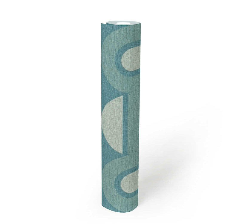 Retroholic Retro Wallpaper - Light Blue