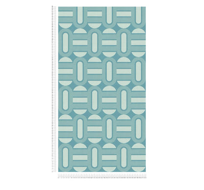 Retroholic Retro Wallpaper - Light Blue