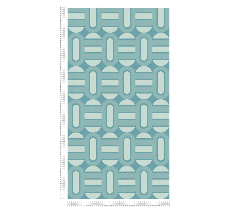 Retroholic Retro Wallpaper - Light Blue