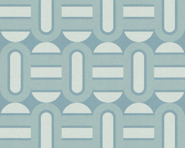 Sample - Retroholic Retro Wallpaper - Light Blue
