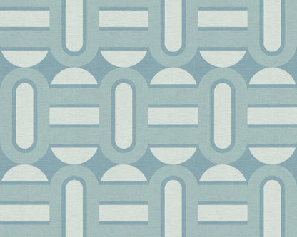 Retroholic Retro Wallpaper - Light Blue