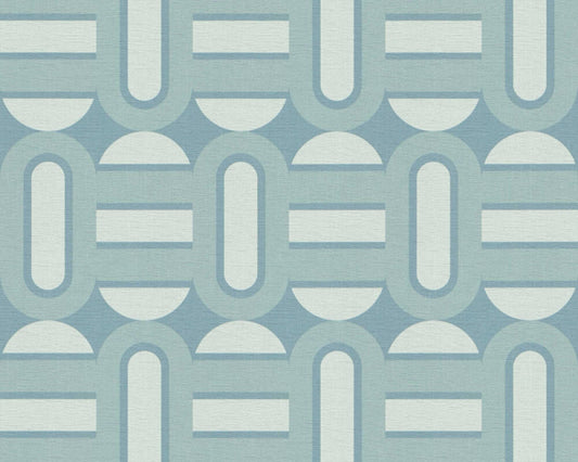 Retroholic Retro Wallpaper - Light Blue