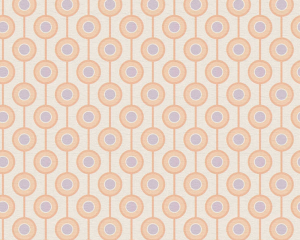 Sample - Vintage Dotted Wallpaper - Peach/Beige