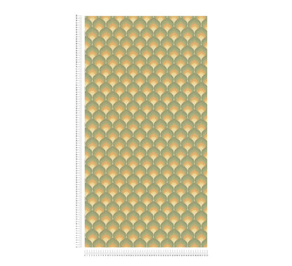 Retro Scales Wallpaper - Green