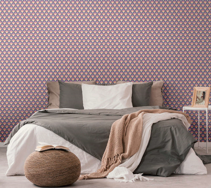 Retro Scales Wallpaper - Purple