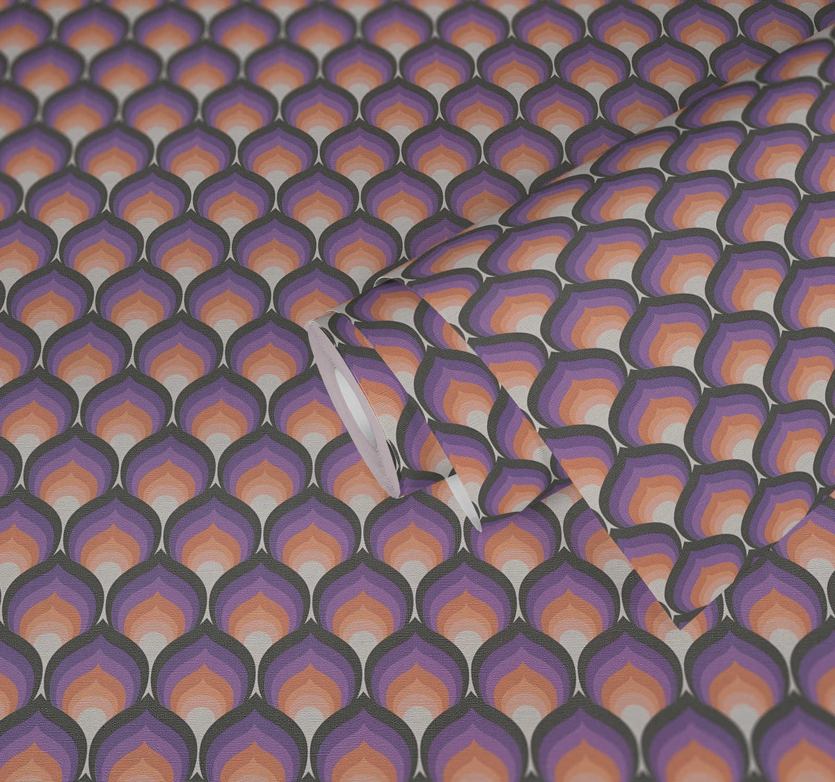 Retro Scales Wallpaper - Purple