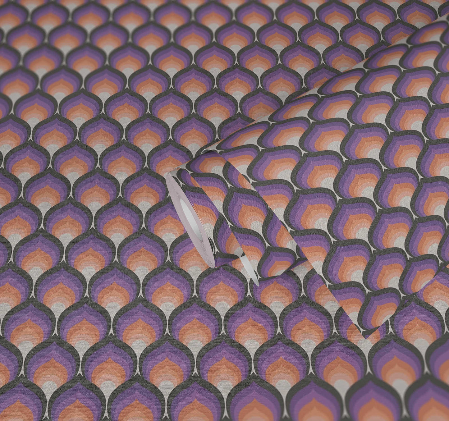 Retro Scales Wallpaper - Purple