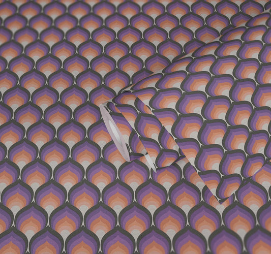 Retro Scales Wallpaper - Purple