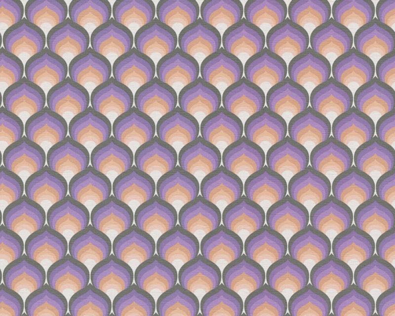 Retro Scales Wallpaper - Purple