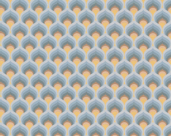 Sample - Retro Scales Wallpaper - Blue