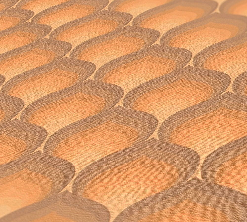 Retro Scales Wallpaper - Orange