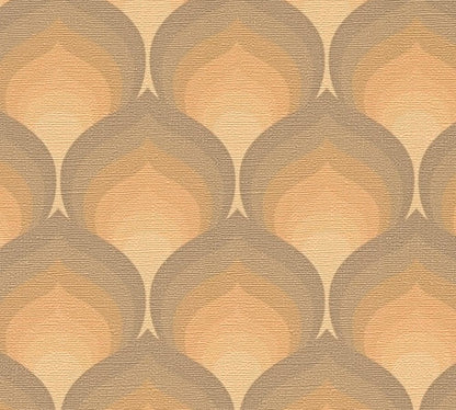 Retro Scales Wallpaper - Orange