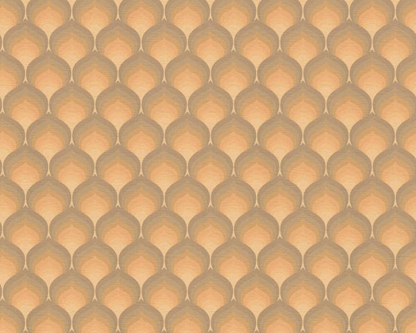 Sample - Retro Scales Wallpaper - Orange