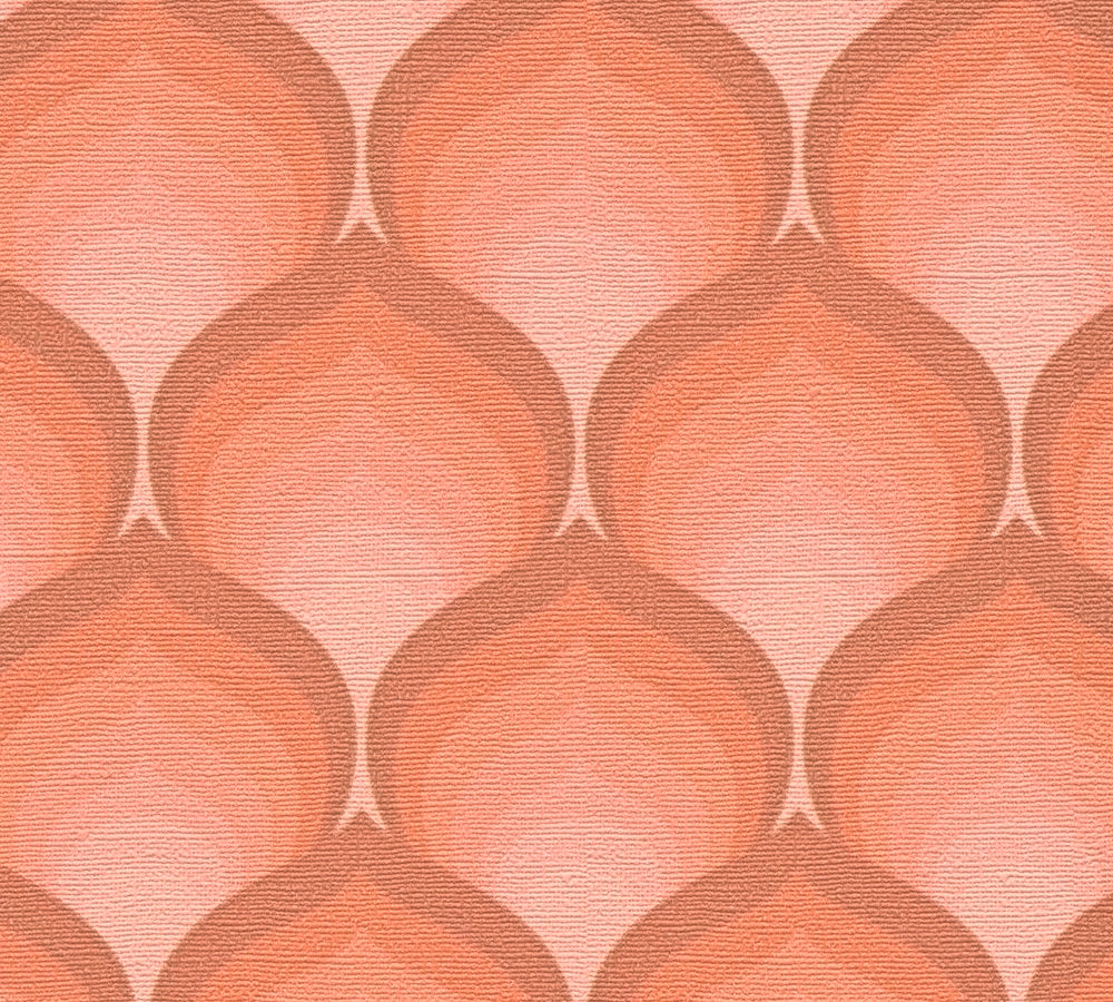 Retro Scales Wallpaper - Peach