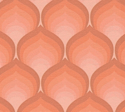 Retro Scales Wallpaper - Peach