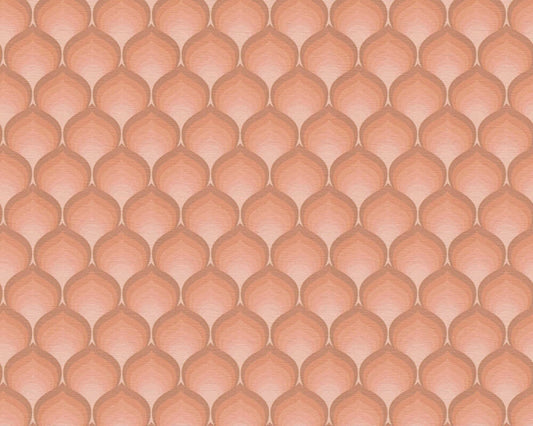 Retro Scales Wallpaper - Peach