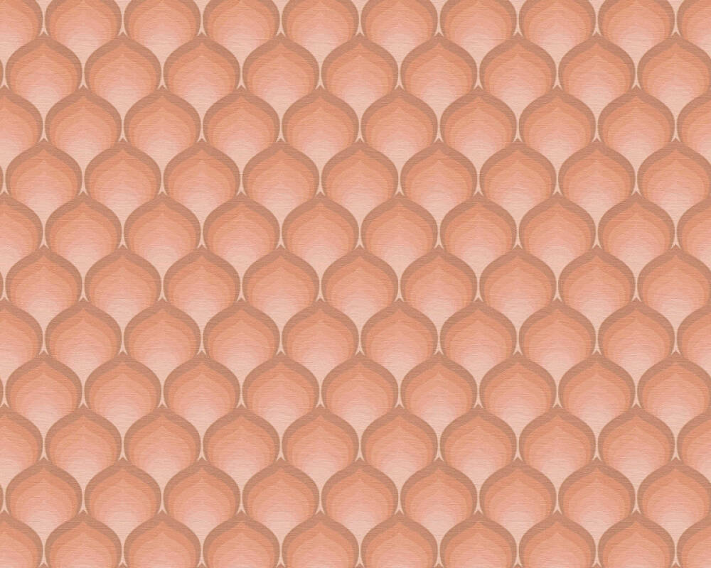 Sample - Retro Scales Wallpaper - Peach
