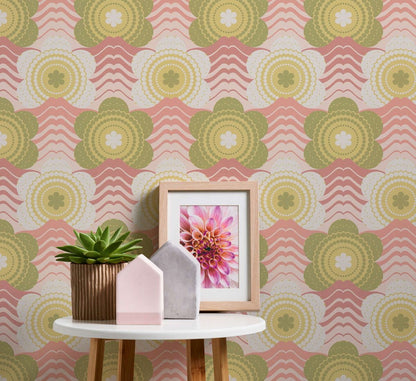 Retro Elegance Wallpaper - Green
