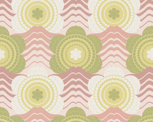 Retro Elegance Wallpaper - Green